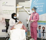 نشاطات اليوم العالمي لصحة الفم في عيادة موظفي الرعاية الصحية الأولية 2021